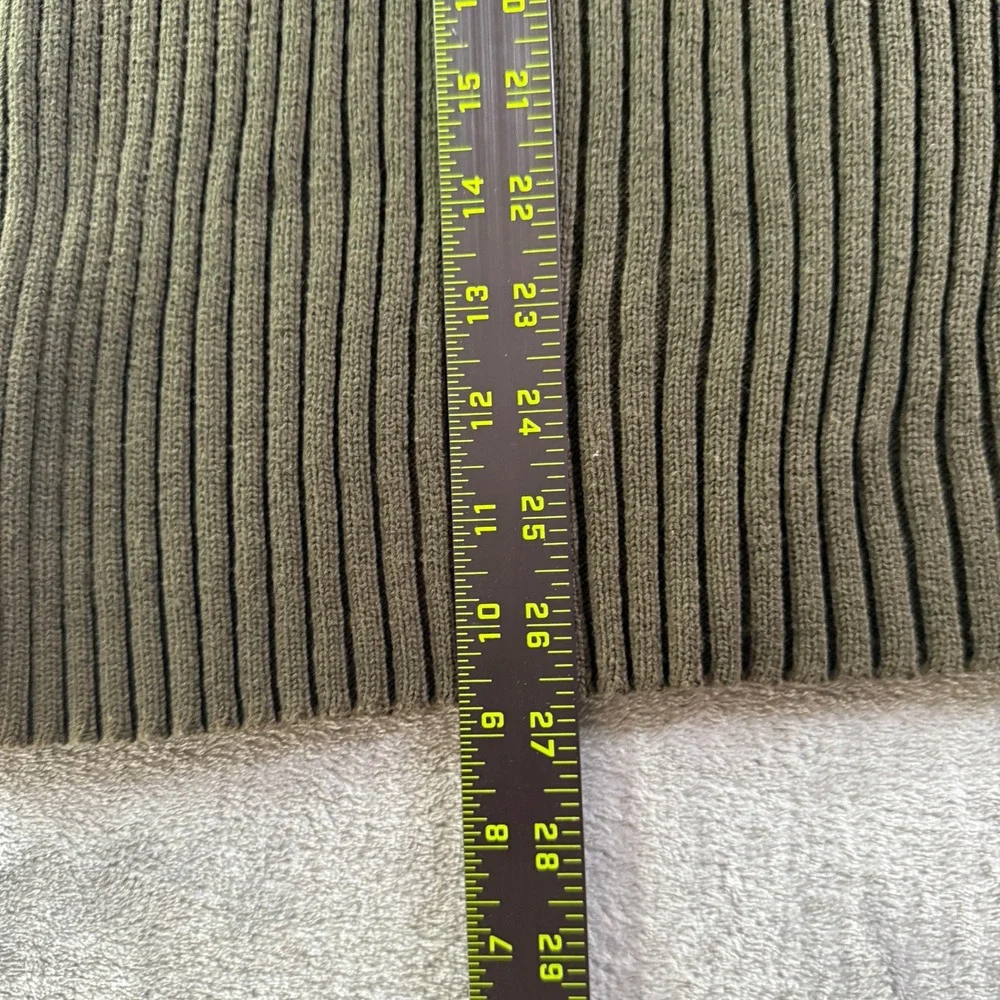 VTG Levi's Red Tab 1/4 Zip Sweater Ribbed Knit Olive Green Blue Collar XL/XG